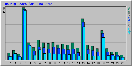 Hourly usage for June 2017