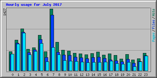 Hourly usage for July 2017